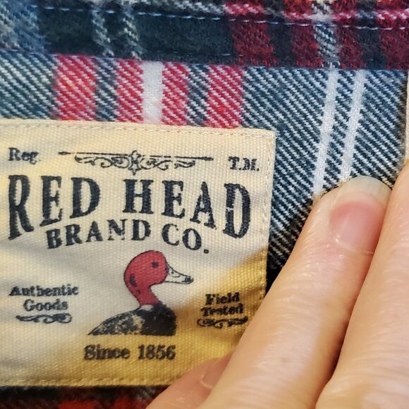 Classic Redhead  Red/Green/White Medium weight Flannel  - 3XL 100% Cotton - Picture 4 of 7